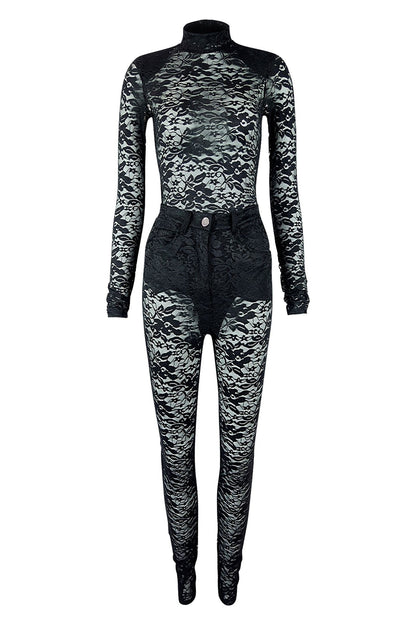 Bonita Lace Long Sleeve Bodysuit & Pants SET