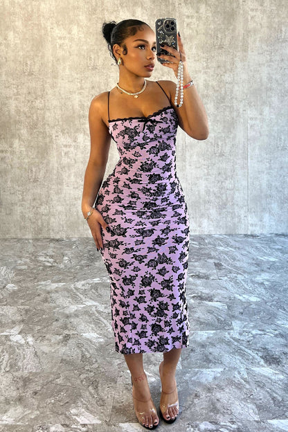 Naughty Violet Floral Midi Dress Dress EDGE