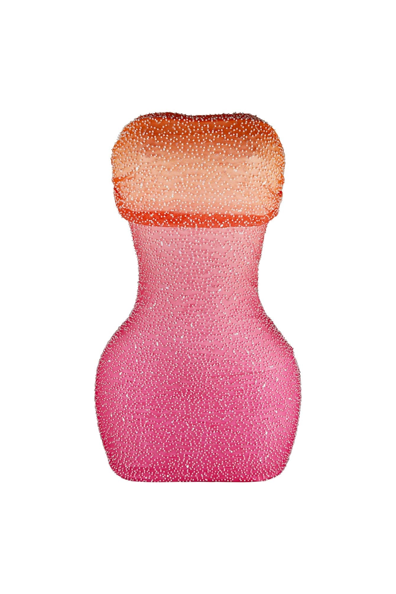 Sweetener Strapless Ombre Beaded Mini Dress